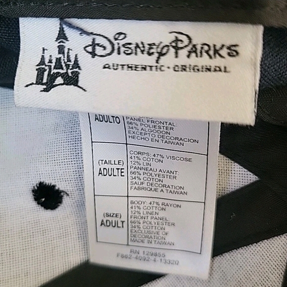 Disney Parks World Land Hat Cap Black Plaid Adjustable Strap Back Embroidered - Picture 10 of 11